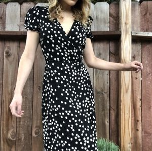 Reformation Midi Floral Wrap Dress
